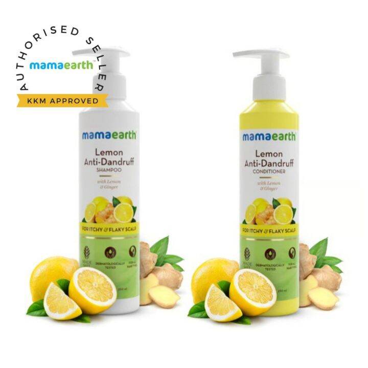 Mamaearth Lemon AntiDandruff Shampoo & Conditioner Combo Lazada