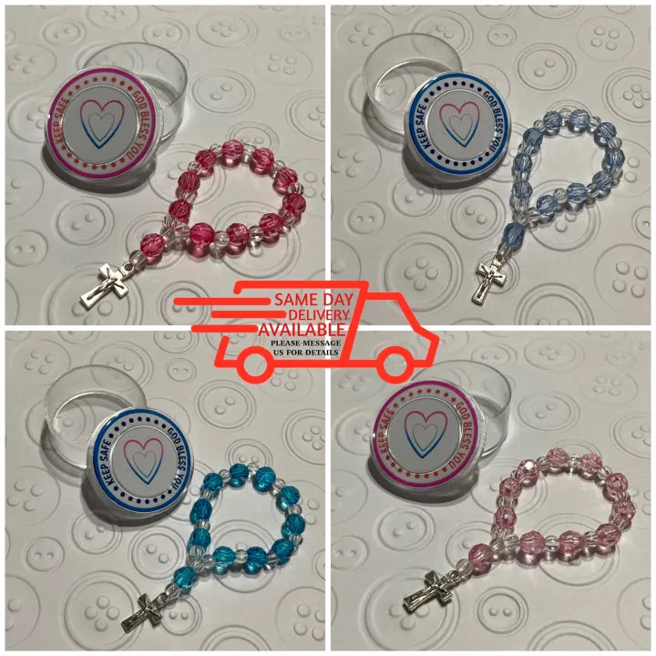 Same day delivery available Mini rosary with case souvenir giveaways