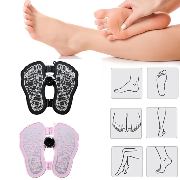 Electric EMS Foot Massager Pad Foldable Foot Massage Mat Feet Muscle