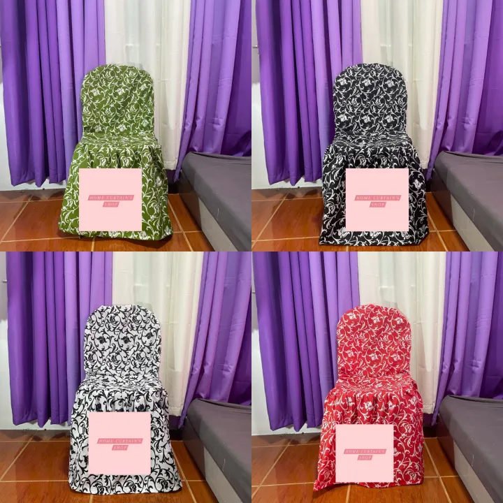 Monoblock Chair Cover Uratex Standard size Pinky Vines design Lazada PH