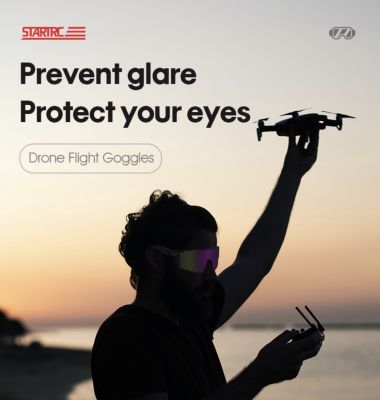STARTRC DJI Mini 3 PRO Drone Flight Goggles Prevent Glare Protect Eyes HD Lens Outdoor Flying Glasses for DJI Mini 2 Air 2S Mavic 2 3 1