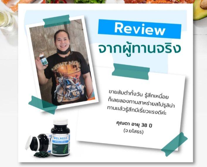 wellness-สาหร่ายสไรูลิน่าเพื่อสุขภาพจำนวน100เม็ด