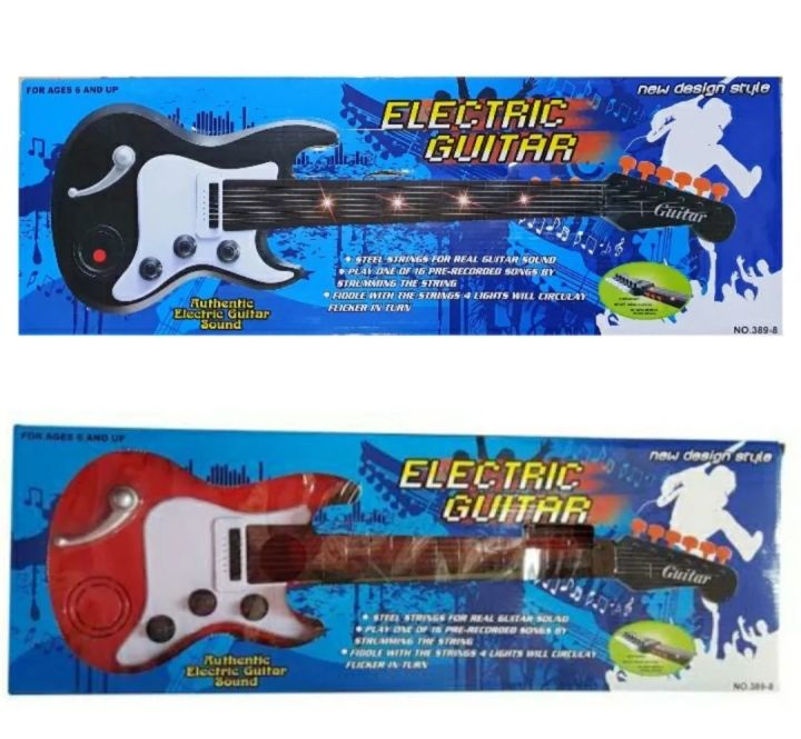 KIDDOOZY ELECTRIC GUITAR TOY กีตาร์ไฟฟ้า สำหรับเด็ก มีเสียง มีไฟ คละสี