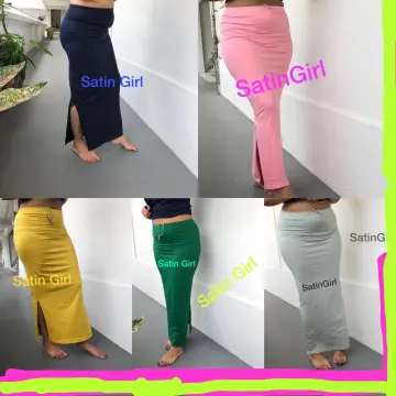 Women's Satin Petticoat Saree Underskirt Sari Underwear Free Size  Adjustable (Maroon)