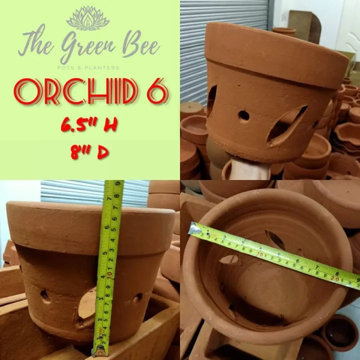 Orchid Clay Pot 6.5x8 Inches / Orchid Pot / Orchids Clay Pot / Orchid