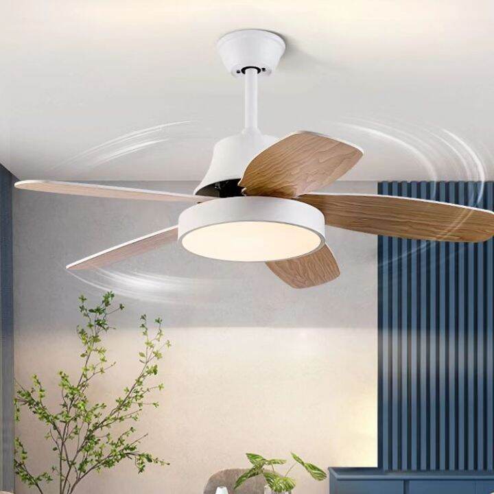 LED Ceiling Fan with Light 48 Inch Quiet 5Blade Ceiling Fan Light with