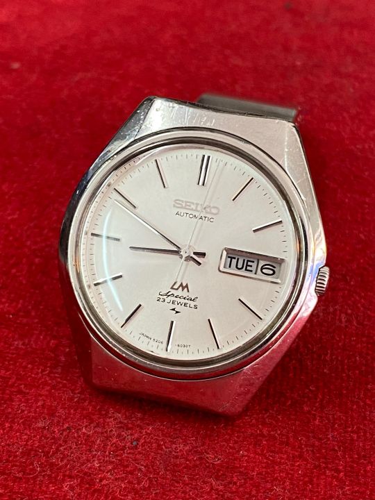 นาฬิกา-seiko-lm-special-23-jewels-automatic-เปลี่ยนสายใหม่-นาฬิกามือสองของแท้-นาฬิกาผู้ชาย
