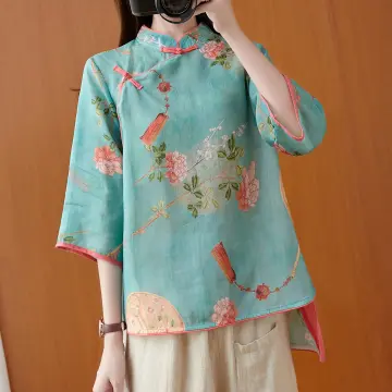 Traditional chinese hot sale shirt female