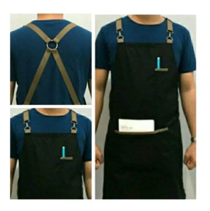 Appron Barista Clemek Barista Costume Warna Barbeshop Bartender Barber ...