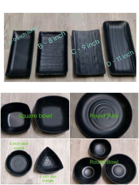 Melawares Matte Black Plates and Bowl Lazada PH
