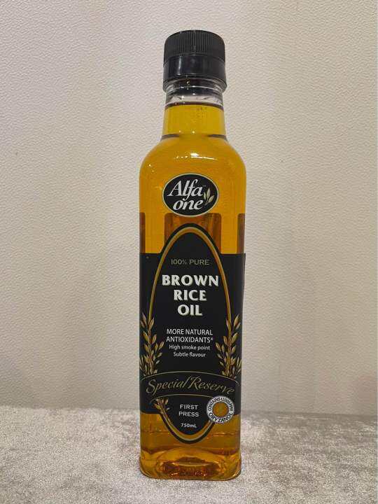 BROWN RICE OIL น้ำมันรำข้าว Alfa One 750ml. Lazada.co.th