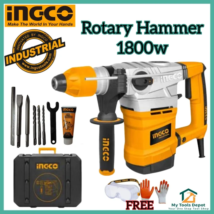 Ingco Rotary Hammer 1800w RH18008 (plus freebies) Lazada PH