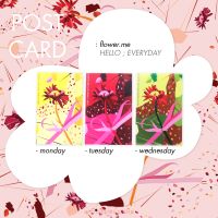 Postcard (transparent) - Flower.me // Hello everyday  โปสการ์ดแบบใส สวัสดีในทุกๆวัน (ลายดอกไม้)