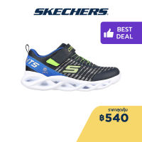 Skechers สเก็ตเชอร์ส รองเท้าเด็กผู้ชาย รองเท้าผ้าใบ Boys S-Lights Twisty Brights Novlo Shoes - 401650L-NVBL Lights, On/Off Button