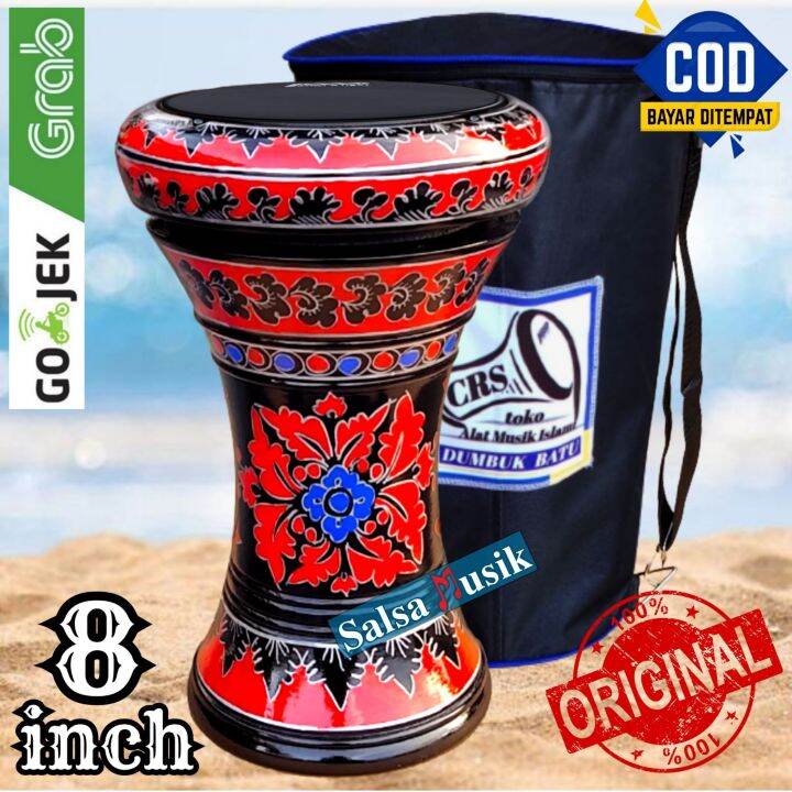 Dumbuk Atau Darbuka Kayu 8 inch Hitam Merah Power Beat Hitam Lazada