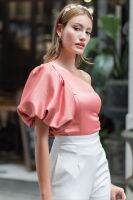 RAMSITA Everly One Shoulder Top - Peach