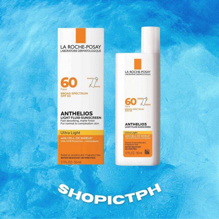 La RochePosay Anthelios Ultra Light Fluid Face Sunscreen SPF 60, 50 ml Lazada PH