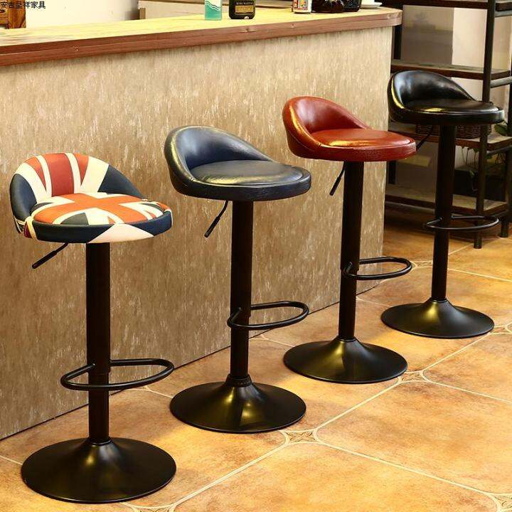 Bar Chair Iron Lifting High Stool Rotating Bar Stool Minimalist Modern