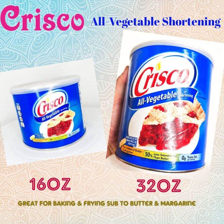 16oz / 32oz Crisco All Vegetable Shortening for Great for Baking and