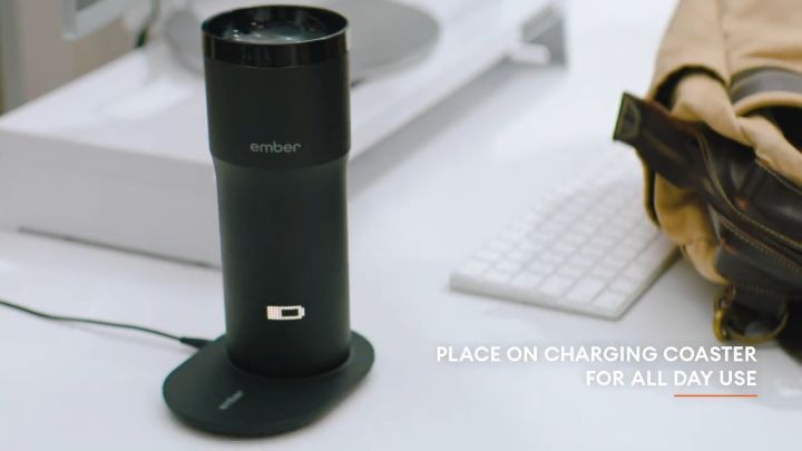 NEW Ember Temperature Control Smart Travel Mug 2 Charging Coaster, Black -  Improved Design 