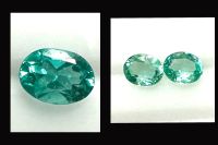 Beautiful ocean green Apatite oval shape 100% natural gemstone อะพาไทต์สีเขียวน้ำทะเลสวยงาม พลอยธรรมชาติ 100%