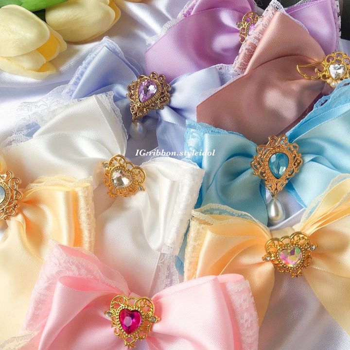 ribbon-style-idol-โบว์ติดเเท่ง-โบว์ติดผม-โบว์ติดไมค์-สไตล์ญี่ปุ่น-งานhandmade