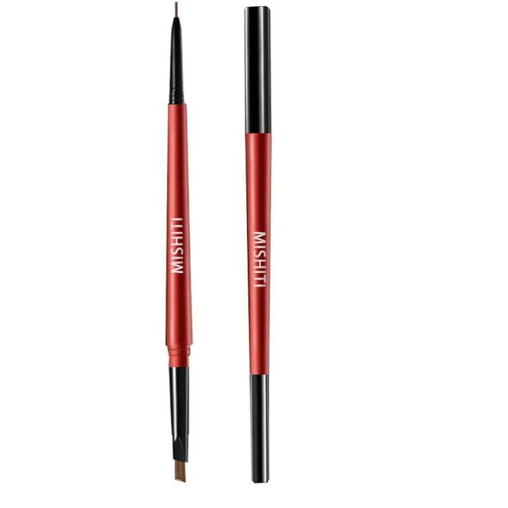 ดินสอเขียนคิ้ว-2-in-1-สวยจบใน1เดียว-กันน้ำ-กล่องแดง