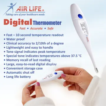 Microlife Electronic Thermometer Speed Prediction 20 Seconds Backlit Tip  MT550 / 7-4902-01 