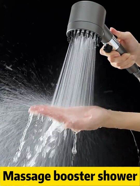 3 Modes Adjustable High Pressure Shower Head Handheld Pressurized Water