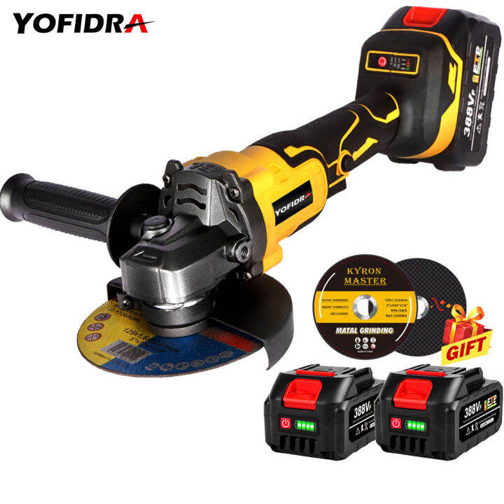 Mm Brushless Cordless Angle Grinder M Rpm Gears Speeds W Vf Mah With