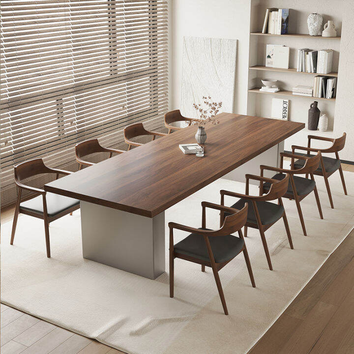 Simple Modern Large Training Conference Table Pure Solid Wood