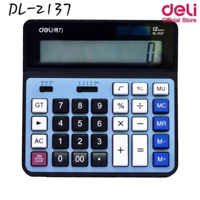 เครื่องคิดเลขตั้งโต๊ะ DELI รุ่น DL-2137 12หลัก จอใหญ่