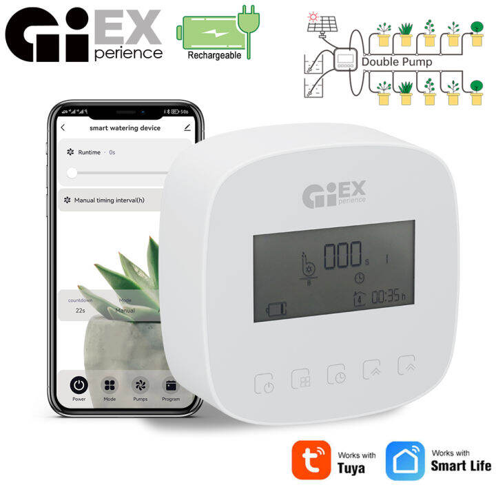WIFI Double Pump Drip Irrigation System Garden Automatic Watering ...