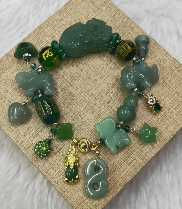 Real Jade All In One Lucky Charm Bracelet Lazada PH