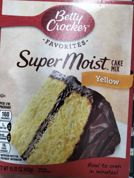 Betty Crocker Super Moist Yellow Cake Mix แป้งสำหรับทำขนม เบตตี้ 432g Sale Price Th 0070