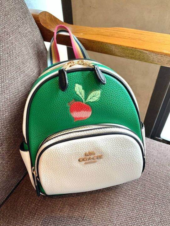 COACH MINI COURT BACKPACK WITH RADISH Lazada.co.th