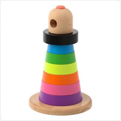 IKEA MULA มูล่า อิเกีย ของเล่นเด็ก ของเล่นห่วงซ้อน ของเล่นไม้ หอคอยสีรุ้ง ห่วงเรียงซ้อน เรียนรู้สีสัน/รูปร่าง/ขนาด