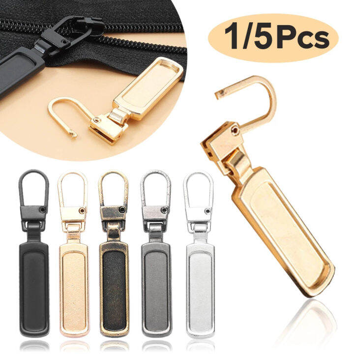 5Pcs Detachable Metal Zipper Pullers for Diy Sewing Bags Down Jacket