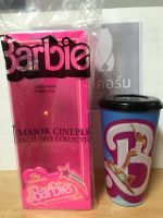 ถังป๊อบคอร์น Barbie Bucket 1ชิ้น ผลิตล็อตแรก ใหม่ในห่อ  พร้อมแก้ว