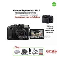 Canon Powershot G12 camera 10MP HD 5X lens f2.8 Macro 1cm กล้องดิจิตอลคอมแพคโปร RAW JPEG ไม่ธรรมดา มือสองคุณภาพประกันสูง3เดือน