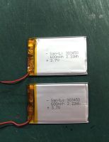 แบตเตอรี่ลิเธียม (Lithium Battery) 3.7V, 600mAh, 2.22Wh รหัส303450ของพร้อมส่งทันที