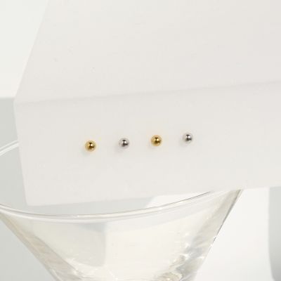 RINDA - Gold &amp; SILVER dot stud (ต่างหูก้าน)