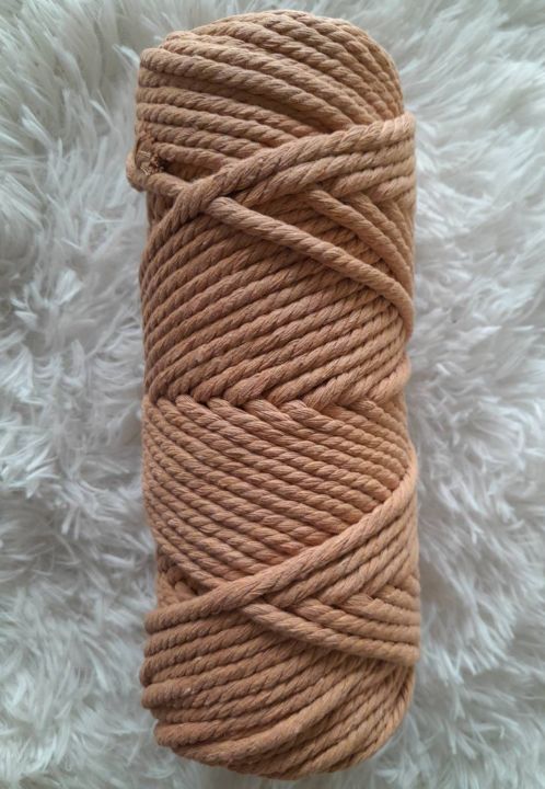 cotton-rope5mm50m-เชือกคอตตอน5มม50ม-นน-400-450ก-งานถัก-เมคราเม่-งานdiy