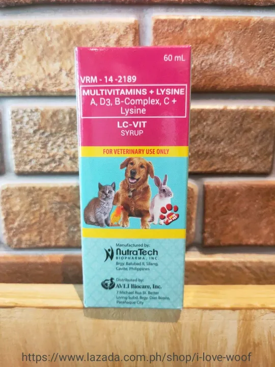 LCVIT Multivitamins Syrup (60mL) for dogs and cats Lazada PH