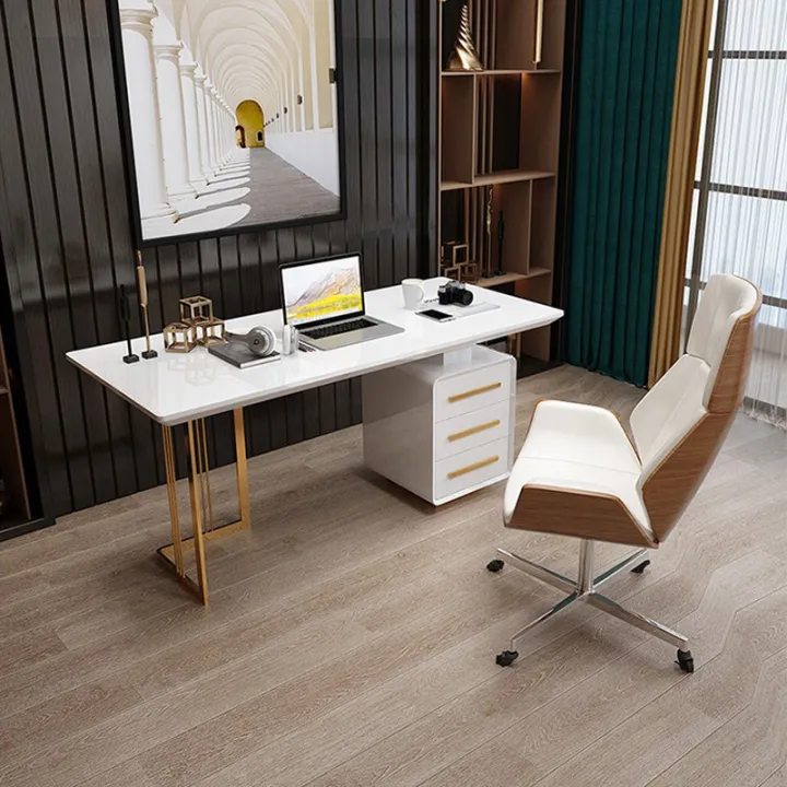 Light Luxury PostModern Office Desk and Chair Boss Desk Office Desk