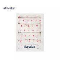 Absorba แอ็บซอร์บา ผ้าอ้อม ผ้า bamboo extra sofl ลายจุดสีชมพู