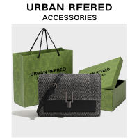Urban rfered กระเป๋าออกแบบเฉพาะกลุ่มของแท้ออกแบบเองสำหรับผู้หญิงกระเป๋าสะพายข้างสายโซ่คุณภาพสูงแบบใหม่ปี2023