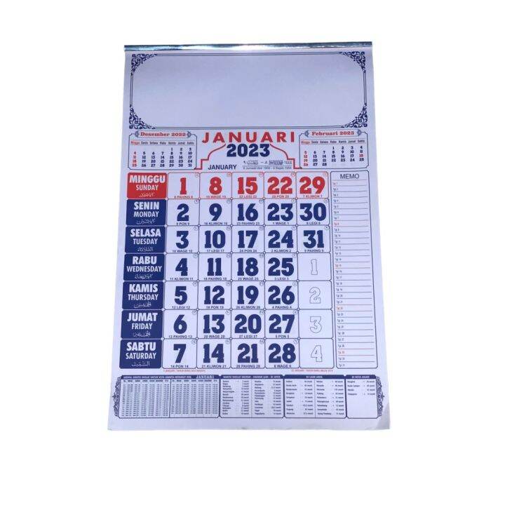 Kalender Dinding 2024 Per Bulan Masehi Lengkap Dengan Hijriyah Jawa Pranoto Mongso Asap Lazada 0493