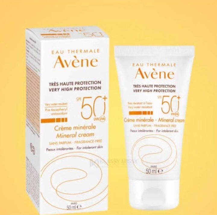 avene-solar-mineral-cream-spf50-ปริมาณ50-ml-สินค้านำเข้าจากยุโรปexp-03-26-made-in-france-ราคา-1-100-บาท