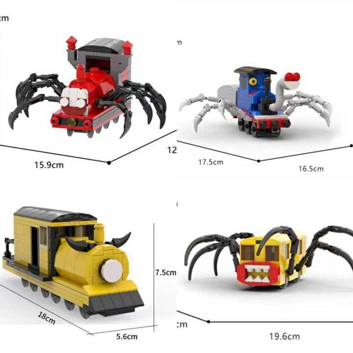 MOC Horror Game Choo-Choo Charles Building Block Toy Figure Monster Spider  Animal Charles Train Model